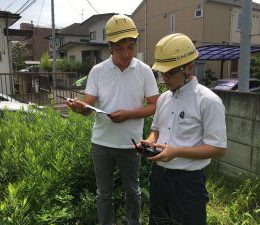 これからプランをする敷地で、ドローンを飛ばして鳥瞰します！